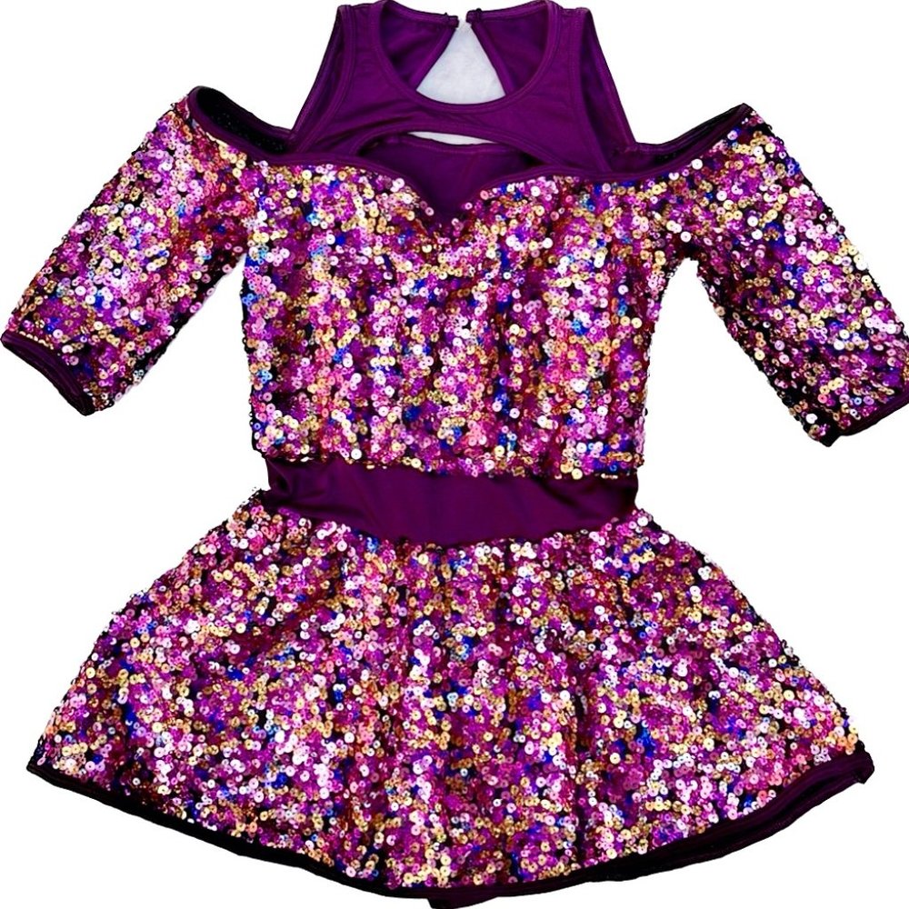 NWT Curtain call costumes sequence performance/dance dress and headband - Picture 4 of 16